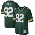 Reggie White Green Bay Packers  Big & Tall 1996 Retired Player Replica Jersey - Green