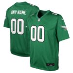 Philadelphia Eagles  Youth Alternate Custom Game Jersey - Kelly Green
