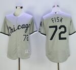 Chicago White sox #72 Carlton Fisk Grey Flexbase Collection Stitched Jersey