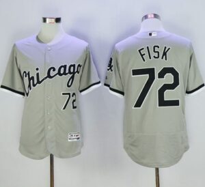 Chicago White sox #72 Carlton Fisk Grey Flexbase Collection Stitched Jersey