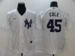 Men's New York Yankees #45 Gerrit Cole White Home Stitched Cool Base  Jersey