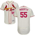 St. Louis Cardinals #55 Stephen Piscotty Cream Flexbase Collection Stitched Jersey