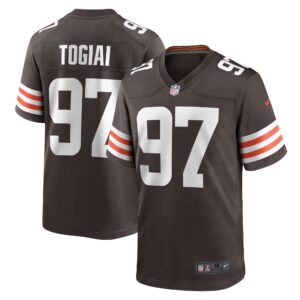 Tommy Togiai Cleveland Browns  Game Jersey -  Brown
