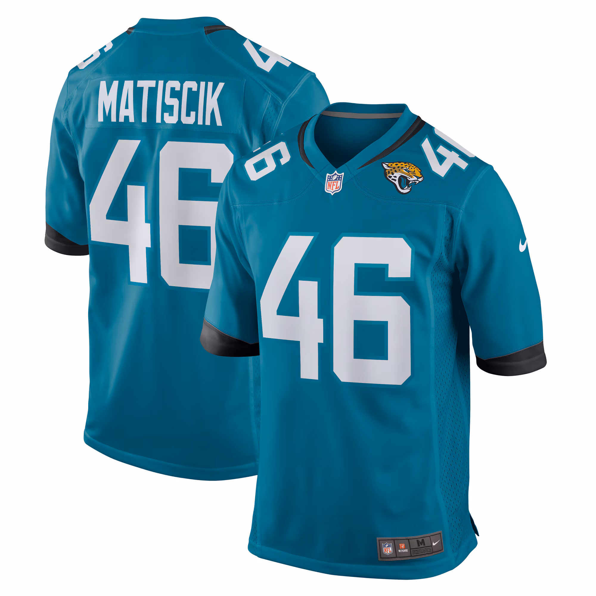 Ross Matiscik #46 Jacksonville Jaguars Game Jersey - Teal