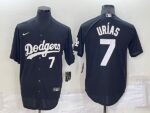 Men's  Los Angeles Dodgers #7 Julio Urias Black Stitched Cool Base Jersey