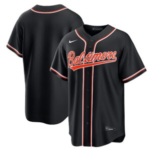 Team Baltimore Orioles Fashion Replica Black Out Jersey