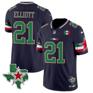 Ezekiel Elliott # 21 2025 Dallas Cowboys Mexico Vapor Limited Jersey - All Stitched