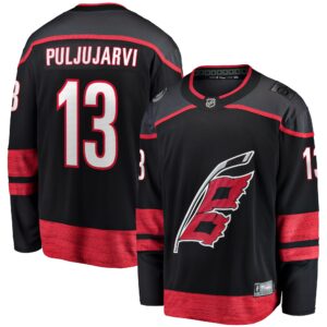 Jesse Puljujarvi Carolina Hurricanes Home Breakaway Jersey - Black