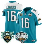 Trevor Lawrence #16 Jacksonville Jaguars JAX AFC South Division Champions Vapor Limited Throwback Jersey - All Stitched