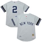 New York Yankees Derek Jeter #2 Mitchell & Ness Gray Cooperstown Collection 2000 World Series Authentic Jersey