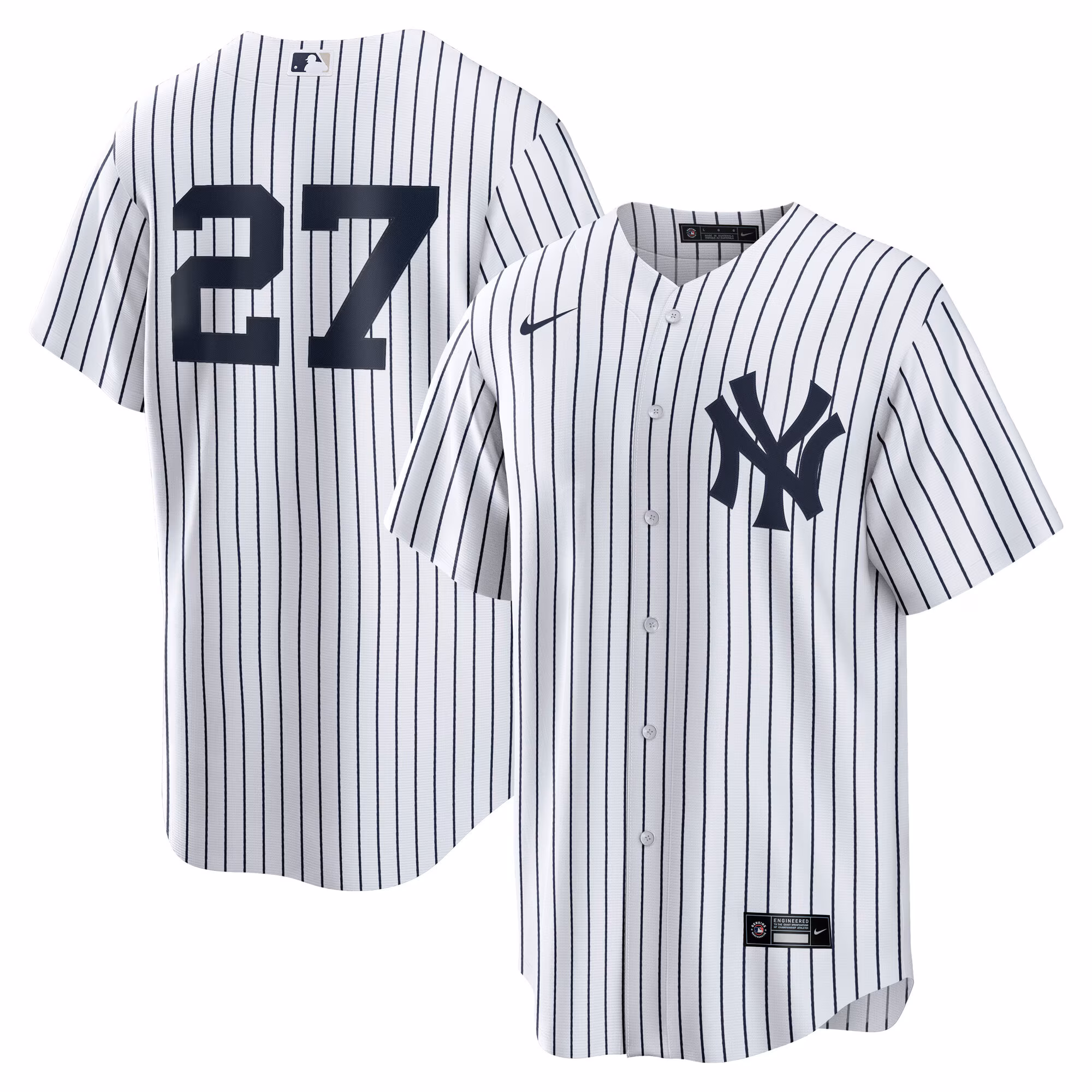 New York Yankees Giancarlo Stanton #27 White Home Replica Player Jersey