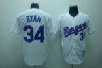 Mitchell And Ness Texas Rangers #34 Nolan Ryan Stitched White Throwback Jersey