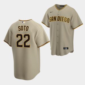 Men's San Diego Padres #22 Juan Soto Alternate Brown Jersey