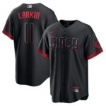 Men's Cincinnati Reds #11 Barry Larkin  Black 2023 City Connect Cool Base Player Jersey