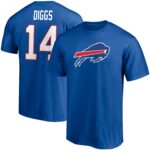 Men's Stefon Diggs Royal Buffalo Bills Player Icon Name & Number T-Shirt