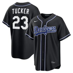 Kyle Tucker #23 Los Angeles Dodgers Fashion Replica Out Jersey - Black
