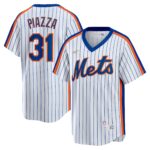 Men's New York Mets Mike Piazza  White Home Cooperstown Collection Player Jersey