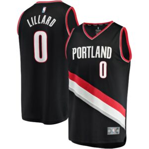 Damian Lillard Portland Trail Blazers  Youth 2020/21 Fast Break Player Jersey - Black - Icon Edition