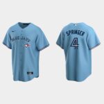 Men's Toronto Blue Jays #4 George Springer Powder Blue Alternate Jersey
