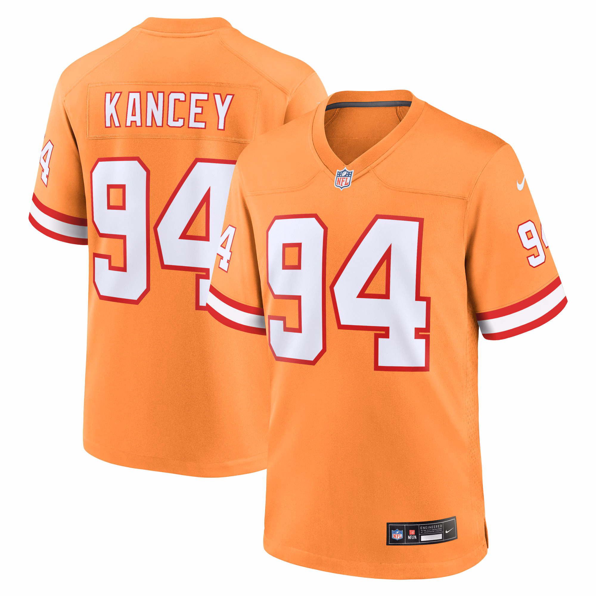 Calijah Kancey Tampa Bay Buccaneers Alternate Team Game Jersey - Orange