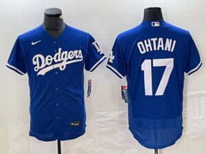 Men's Los Angeles Dodgers #17  Blue Shohei Ohtani Jersey