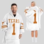 Adult 1 Texas Football Unisex Blanket Hoodie