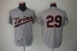 Mitchell And Ness 1969 Minnesota Twins #29 Rod Carew Grey Throwback Stitched Jersey