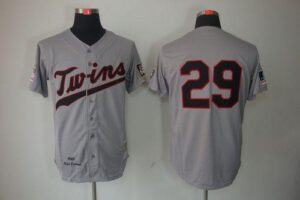 Mitchell And Ness 1969 Minnesota Twins #29 Rod Carew Grey Throwback Stitched Jersey
