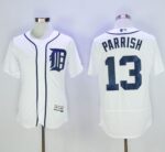 Detroit Tigers #13 Lance Parrish White Flexbase Collection Stitched Jersey