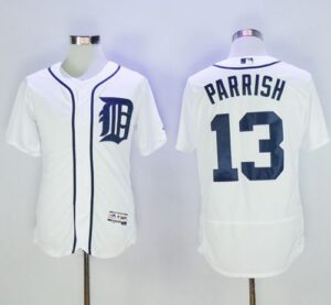 Detroit Tigers #13 Lance Parrish White Flexbase Collection Stitched Jersey