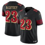 Men's San Francisco 49ers #23 Christian McCaffrey Black 2025 Rivalries Collection Limited Jersey