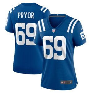 Matt Pryor Indianapolis Colts  Women's Game Jersey - Royal