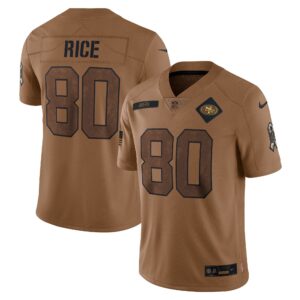 Jerry Rice San Francisco 49ers  2023 Salute To Service Retired Player Limited Jersey - Brown
