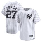 Men's New York Yankees #27 Giancarlo Stanton  White Home Limited Player Jersey