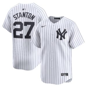 Men's New York Yankees #27 Giancarlo Stanton  White Home Limited Player Jersey