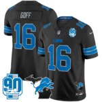 Jared Goff #16 Detroit Lion 2025 Michigan & 90th Year Patch Vapor Jersey - All Stitched