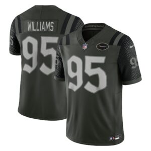 Quinnen Williams #95 New York Jets 2025 Rivalries Collection Limited Jersey - Gotham Green