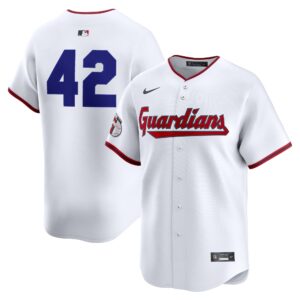 Men's Cleveland Guardians White Home 2025 Jackie Robinson Day Limited Jersey