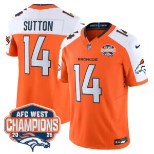 Courtland Sutton #14 Denver Broncos DEN AFC West Champions Patch Vapor Limited Jersey V2 - All Stitched