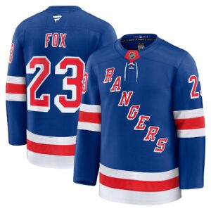 New York Rangers Adam Fox #23 Fanatics Blue Home Premium Jersey
