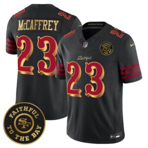 San Francisco 49ers Christian McCaffrey # 23 SF "Rivalries" Vapor Limited Jersey - Faithful To The Bay Patch - All Stitched