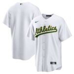 Athletics White Home Blank Replica Jersey