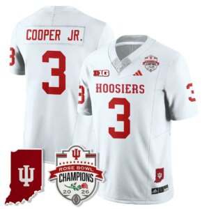 Omar Cooper Jr. #3 Ndiana Hoosiers Indiana H Vapor Limited Football Jersey - Rose Bowl Champions - All Stitched