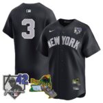 Babe Ruth #3 New York Yankees Jackie Robinson Patch Collection Limited Jersey - Navy