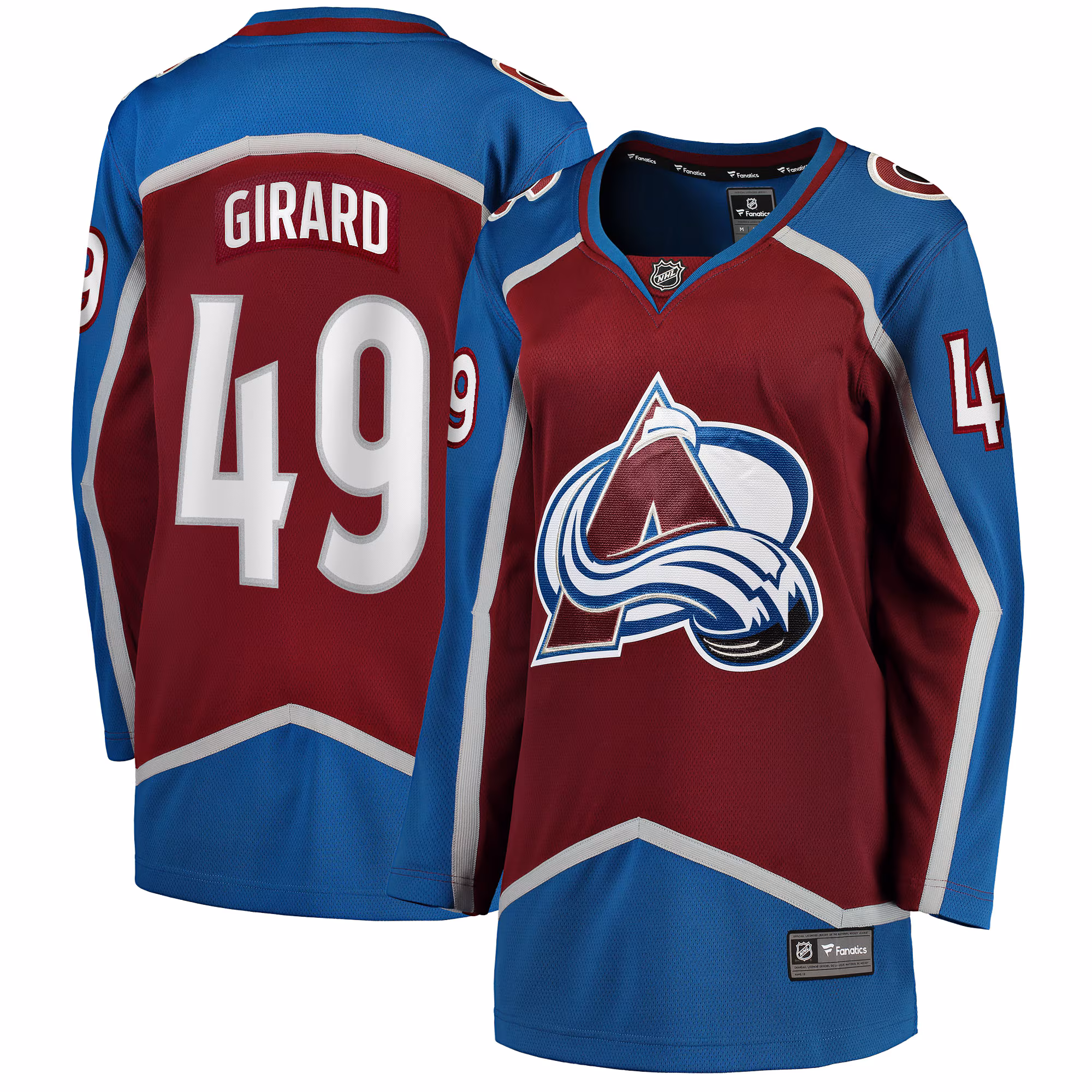 Women's Colorado Avalanche Samuel Girard #49 Fanatics Burgundy Home Breakaway Player Jersey