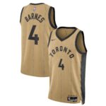 Unisex Toronto Raptors Scottie Barnes  Gold 2023/24 Swingman Jersey - City Edition
