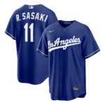Roki Sasaki #11 Los Angeles Dodgers Royal Alternate Replica Jersey - Blue
