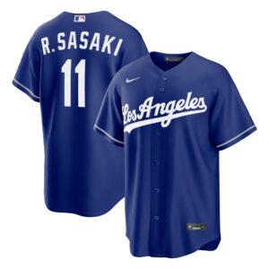 Roki Sasaki #11 Los Angeles Dodgers Royal Alternate Replica Jersey - Blue