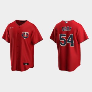 Men's Minnesota Twins #54 Sonny Gray Red Alternate Jersey