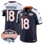 Peyton Manning #18 Denver Broncos DEN AFC West Champions Patch Vapor Limited Jersey V2 - All Stitched
